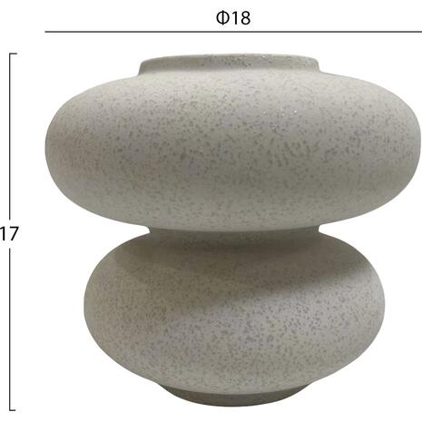 ΕΠΙΤΡΑΠΕΖΙΟ ΚΕΡΑΜΙΚΟ ΔΙΑΚΟΣΜΗΤΙΚΟ ROOK HM4629.01 ΥΠΟΛΕΥΚΟ ΚΡΥΣΤΑΛΛΙΚΟ Φ18x17Υεκ