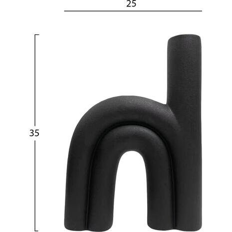 ΕΠΙΤΡΑΠΕΖΙΟ ΚΕΡΑΜΙΚΟ ΔΙΑΚΟΣΜΗΤΙΚΟ ARCON HM4638.02 ΜΑΥΡΟ ΜΑΤ 25,5x6x34Υεκ