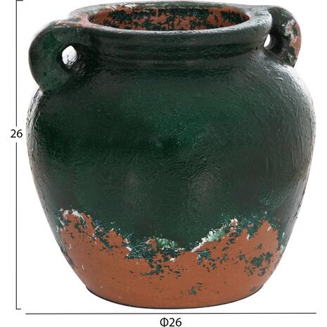 ΔΙΑΚΟΣΜΗΤΙΚΟ ΒΑΖΟ HM4380 ΤΕΡΑΚΟΤΑ ΣΕ ANTIQUE ΠΡΑΣΙΝΗ ΑΠΟΧΡΩΣΗ Φ26Χ26Yεκ.