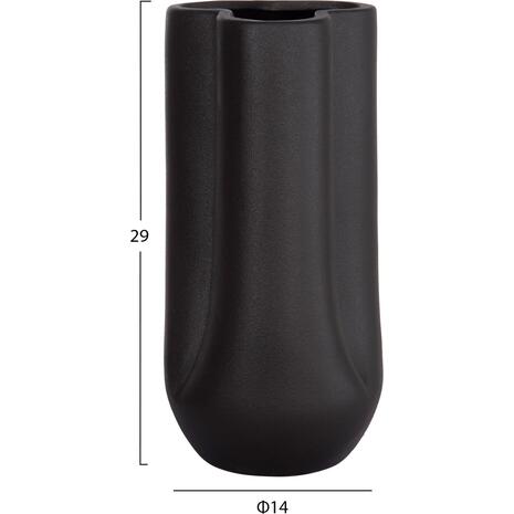 ΕΠΙΤΡΑΠΕΖΙΟ ΚΕΡΑΜΙΚΟ ΔΙΑΚΟΣΜΗΤΙΚΟ GLAΖΕ HM4612.02 ΜΑΥΡΟ ΜΑΤ Φ14x29Υεκ