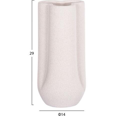 ΕΠΙΤΡΑΠΕΖΙΟ ΚΕΡΑΜΙΚΟ ΔΙΑΚΟΣΜΗΤΙΚΟ GLAZE HM4612.01 ΚΡΥΣΤΑΛΛΙΚΟ ΥΠΟΛΕΥΚΟ Φ14x29Υεκ