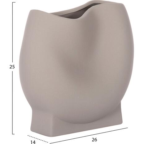 ΕΠΙΤΡΑΠΕΖΙΟ ΚΕΡΑΜΙΚΟ ΔΙΑΚΟΣΜΗΤΙΚΟ GLAZE HM4610.03 ΓΚΡΙ ΜΑΤ 26x14x25Υεκ