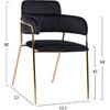 ΠΟΛΥΘΡΟΝΑΚΙ KELSO HM8521.04 ΒΕΛΟΥΔΟ ΜΑΥΡΟ & ΕΠΙΧΡΥΣΟ ΠΟΔΙ 52,5x52x80Υ εκ. (σετ 2 τεμαχίων) (Μαύρο)