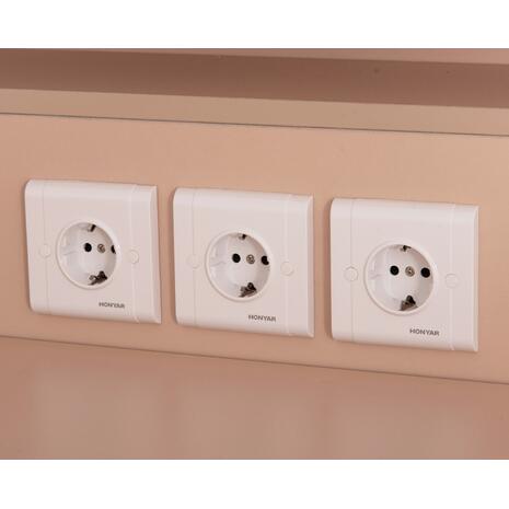 ΓΡΑΦΕΙΟ ΥΠΟΔΟΧΗΣ DALTON HM2068.02 ΜΕΛΑΜΙΝΗ ΣΕ SONAMA-ΜΠΕΖ 240x80x106Υεκ.