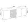 ΜΠΟΥΦΕΣ ΜΕΛΑΜΙΝΗΣ KRUDEN HM9446.11 ΜΑΥΡΟ-ΦΥΣΙΚΟ 180x40x78.6Υεκ.