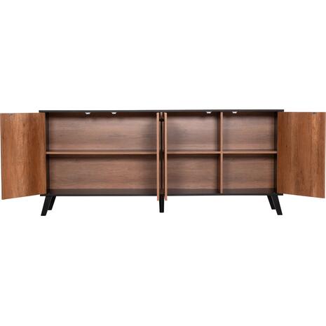 ΜΠΟΥΦΕΣ ΜΕΛΑΜΙΝΗΣ KRUDEN HM9446.11 ΜΑΥΡΟ-ΦΥΣΙΚΟ 180x40x78.6Υεκ.
