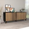 ΜΠΟΥΦΕΣ ΜΕΛΑΜΙΝΗΣ KRUDEN HM9446.11 ΜΑΥΡΟ-ΦΥΣΙΚΟ 180x40x78.6Υεκ.