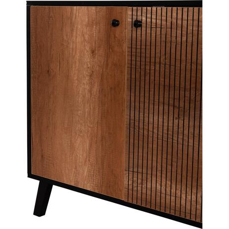 ΜΠΟΥΦΕΣ ΜΕΛΑΜΙΝΗΣ KRUDEN HM9446.11 ΜΑΥΡΟ-ΦΥΣΙΚΟ 180x40x78.6Υεκ.