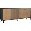 ΜΠΟΥΦΕΣ ΜΕΛΑΜΙΝΗΣ KRUDEN HM9446.11 ΜΑΥΡΟ-ΦΥΣΙΚΟ 180x40x78.6Υεκ.