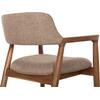ΠΟΛΥΘΡΟΝΑ JAMES HM18259 TEAK WOOD ΜΕ ΣΑΜΠΑΝΙ ΥΦΑΣΜΑ 57x52x76Υεκ.