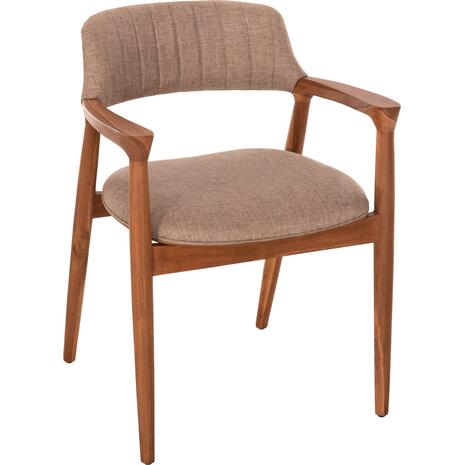 ΠΟΛΥΘΡΟΝΑ JAMES HM18259 TEAK WOOD ΜΕ ΣΑΜΠΑΝΙ ΥΦΑΣΜΑ 57x52x76Υεκ.