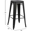 ΣΚΑΜΠΟ ΜΠΑΡ ΜΕΤΑΛΛΙΚΟ MELITA-PRO HM8642.42 ΣΕ ΜΑΥΡΟ ΜΑΤ 43x43x78Υεκ.