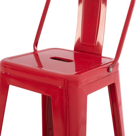 ΣΚΑΜΠΟ ΜΠΑΡ ΜΕΣΑΙΟΥ ΥΨΟΥΣ ΜΕΤΑΛΛΙΚΟ MELITA-PRO HM8574.44 ΚΟΚΚΙΝΟ 43x43x88Υεκ. (Κόκκινο)
