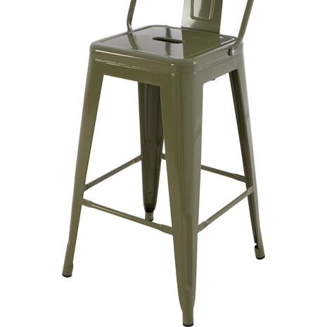 ΣΚΑΜΠΟ ΜΠΑΡ ΜΕΣΑΙΟΥ ΥΨΟΥΣ ΜΕΤΑΛΛΙΚΟ MELITA-PRO HM8574.43 DARK OLIVE GREEN 43x43x88Υεκ. (Βαθύ πράσινο)