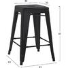 ΣΚΑΜΠΟ ΜΕΣΑΙΟΥ ΥΨΟΥΣ ΜΕΤΑΛΛΙΚΟ MELITA-PRO HM8573.42 ΜΑΥΡΟ ΜΑΤ 43x43x67Υεκ.