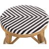 ΣΚΑΜΠΟ ΑΛΟΥΜΙΝΙΟΥ CHINO HM6285.03 BAMBOO LOOK-TEXTILENE ΛΕΥΚΟ-ΜΑΥΡΟ Φ36x46Υεκ.