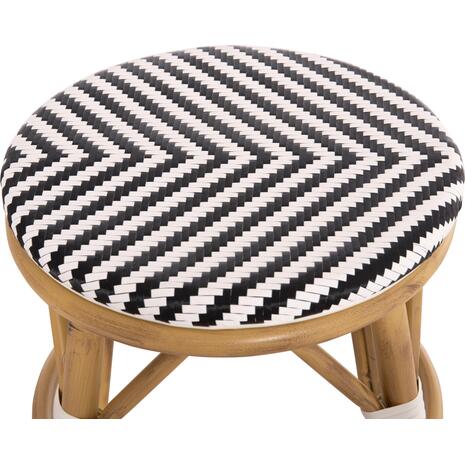ΣΚΑΜΠΟ ΑΛΟΥΜΙΝΙΟΥ CHINO HM6285.03 BAMBOO LOOK-TEXTILENE ΛΕΥΚΟ-ΜΑΥΡΟ Φ36x46Υεκ.