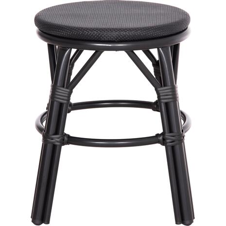 ΣΚΑΜΠΟ ΑΛΟΥΜΙΝΙΟΥ CHINO HM6285.02 BAMBOO LOOK & TEXTILENE ΣΕ ΜΑΥΡΟ Φ36x46Υεκ.