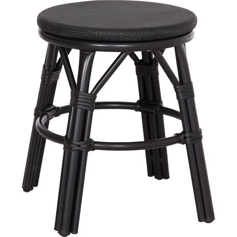 ΣΚΑΜΠΟ ΑΛΟΥΜΙΝΙΟΥ CHINO HM6285.02 BAMBOO LOOK & TEXTILENE ΣΕ ΜΑΥΡΟ Φ36x46Υεκ.