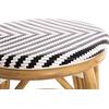 ΣΚΑΜΠΟ ΑΛΟΥΜΙΝΙΟΥ CHINO HM6285.03 BAMBOO LOOK-TEXTILENE ΛΕΥΚΟ-ΜΑΥΡΟ Φ36x46Υεκ.