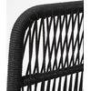 MARK Set Σαλόνι Κήπου 4 τεμαχίων Acacia Φυσικό, Rope Wicker Μαύρο, Μαξιλάρια Μπεζ (Ε2360,1)