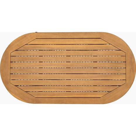 MARK Set Σαλόνι Κήπου 4τεμ, Acacia Φυσικό, Μαξιλάρια Μπεζ Rope Wicker Μπεζ (Ε2360,2)