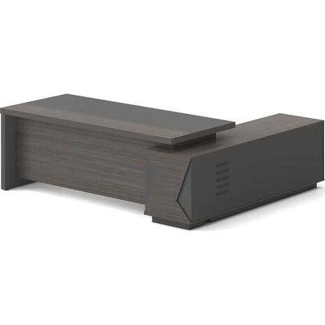 VIP Γραφείο Αριστερή Γωνία, Απόχρωση Grey Walnut (ΕΟ929,L)