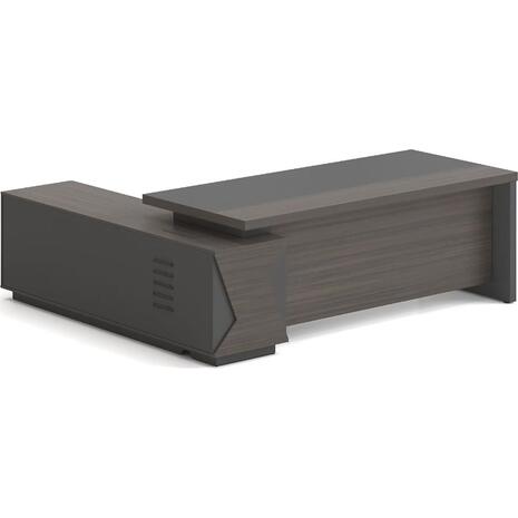 VIP Γραφείο Δεξιά Γωνία, Απόχρωση Grey Walnut (ΕΟ929,R)