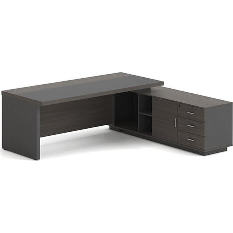 VIP Γραφείο Δεξιά Γωνία, Απόχρωση Grey Walnut (ΕΟ929,R)