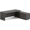 VIP Γραφείο Δεξιά Γωνία, Απόχρωση Grey Walnut (ΕΟ929,R)