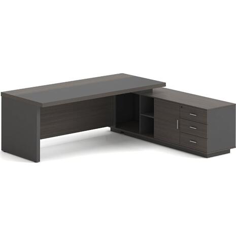 VIP Γραφείο Δεξιά Γωνία, Απόχρωση Grey Walnut (ΕΟ929,R)