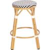 ΣΚΑΜΠΟ ΑΛΟΥΜΙΝΙΟΥ ΜΕΣ.ΥΨΟΥΣ CHINO HM6286.03 BAMBOO LOOK & TEXTILENE ΜΑΥΡΟ 43x43x65Υεκ