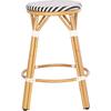 ΣΚΑΜΠΟ ΑΛΟΥΜΙΝΙΟΥ ΜΕΣ.ΥΨΟΥΣ CHINO HM6286.03 BAMBOO LOOK & TEXTILENE ΜΑΥΡΟ 43x43x65Υεκ