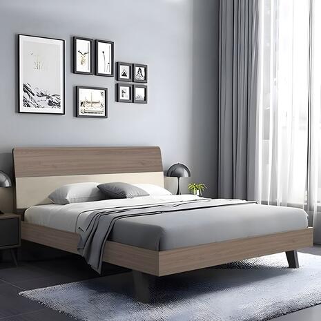 VANITY Κρεβάτι Διπλό, για Στρώμα 160x200cm, Απόχρωση Sonoma Oak-Cream (Ε7350,2)