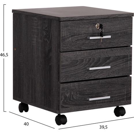 ΣΥΡΤΑΡΙΕΡΑ ΓΡΑΦΕΙΟΥ HAYDEN HM2282.01 ΣΕ ΑΝΘΡΑΚΙ ΧΡΩΜΑ 39.5x40x46.5Υεκ