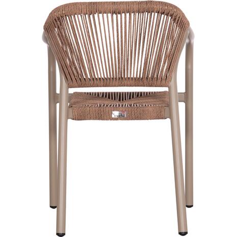 ΠΟΛΥΘΡΟΝΑ ΑΛΟΥΜΙΝΙΟΥ LUCCI HM6266.02 MOKA ΣΚΕΛΕΤΟΣ-P.E.RATTAN ΦΥΣΙΚΟ 58x56x79Υεκ