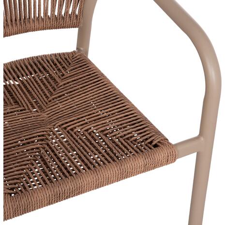 ΠΟΛΥΘΡΟΝΑ ΑΛΟΥΜΙΝΙΟΥ LUCCI HM6266.02 MOKA ΣΚΕΛΕΤΟΣ-P.E.RATTAN ΦΥΣΙΚΟ 58x56x79Υεκ