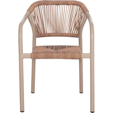 ΠΟΛΥΘΡΟΝΑ ΑΛΟΥΜΙΝΙΟΥ LUCCI HM6266.02 MOKA ΣΚΕΛΕΤΟΣ-P.E.RATTAN ΦΥΣΙΚΟ 58x56x79Υεκ