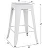 ΣΚΑΜΠΟ ΜΕΣΑΙΟΥ ΥΨΟΥΣ ΜΕΤΑΛΛΙΚΟ MELITA-PRO HM8573.41 ΛΕΥΚΟ ΜΑΤ 43x43x67Υεκ.