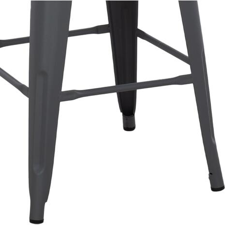 ΣΚΑΜΠΟ ΜΕΣΑΙΟΥ ΥΨΟΥΣ ΜΕΤΑΛΛΙΚΟ MELITA-PRO HM8573.50 ΓΚΡΙ 43x43x67Υεκ.