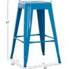 ΣΚΑΜΠΟ ΜΕΣΑΙΟΥ ΥΨΟΥΣ ΜΕΤΑΛΛΙΚΟ MELITA-PRO HM8573.48 ΜΠΛΕ 43x43x67Υεκ.