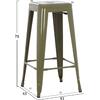 ΣΚΑΜΠΟ ΜΠΑΡ ΜΕΤΑΛΛΙΚΟ MELITA-PRO HM8642.43 ΣΕ DARK OLIVE 43x43x78Υεκ.