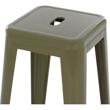 ΣΚΑΜΠΟ ΜΠΑΡ ΜΕΤΑΛΛΙΚΟ MELITA-PRO HM8642.43 ΣΕ DARK OLIVE 43x43x78Υεκ.