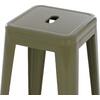 ΣΚΑΜΠΟ ΜΠΑΡ ΜΕΤΑΛΛΙΚΟ MELITA-PRO HM8642.43 ΣΕ DARK OLIVE 43x43x78Υεκ.