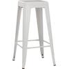 ΣΚΑΜΠΟ ΜΠΑΡ ΜΕΤΑΛΛΙΚΟ MELITA-PRO HM8642.41 ΣΕ ΛΕΥΚΟ ΜΑΤ 43x43x78Υεκ.