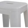 ΣΚΑΜΠΟ ΜΠΑΡ ΜΕΤΑΛΛΙΚΟ MELITA-PRO HM8642.41 ΣΕ ΛΕΥΚΟ ΜΑΤ 43x43x78Υεκ.