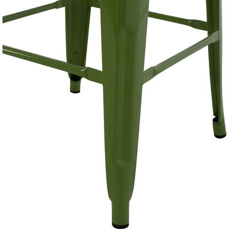 ΣΚΑΜΠΟ ΜΠΑΡ ΜΕΤΑΛΛΙΚΟ MELITA-PRO HM8642.53 ΣΕ LIGHT OLIVE GREEN 43x43x78Υεκ.