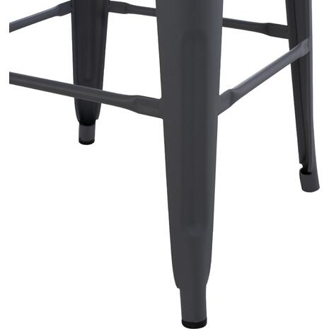 ΣΚΑΜΠΟ ΜΠΑΡ ΜΕΤΑΛΛΙΚΟ MELITA-PRO HM8642.50 ΣΕ ΓΚΡΙ 43x43x78Υεκ.