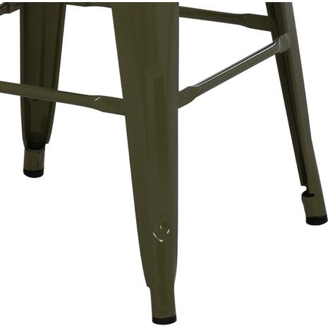 ΣΚΑΜΠΟ ΜΕΣΑΙΟΥ ΥΨΟΥΣ ΜΕΤΑΛΛΙΚΟ MELITA-PRO HM8573.43 DARK OLIVE GREEN 43x43x67Υεκ.