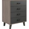 VANITY Συρταριέρα, με 4 Συρτάρια, Απόχρωση Sonoma Oak-Grey (Ε7370,1)